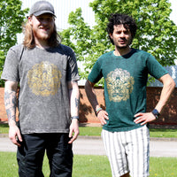 XLarge Stone Washed T-Shirt - Hamsa - Dark Grey