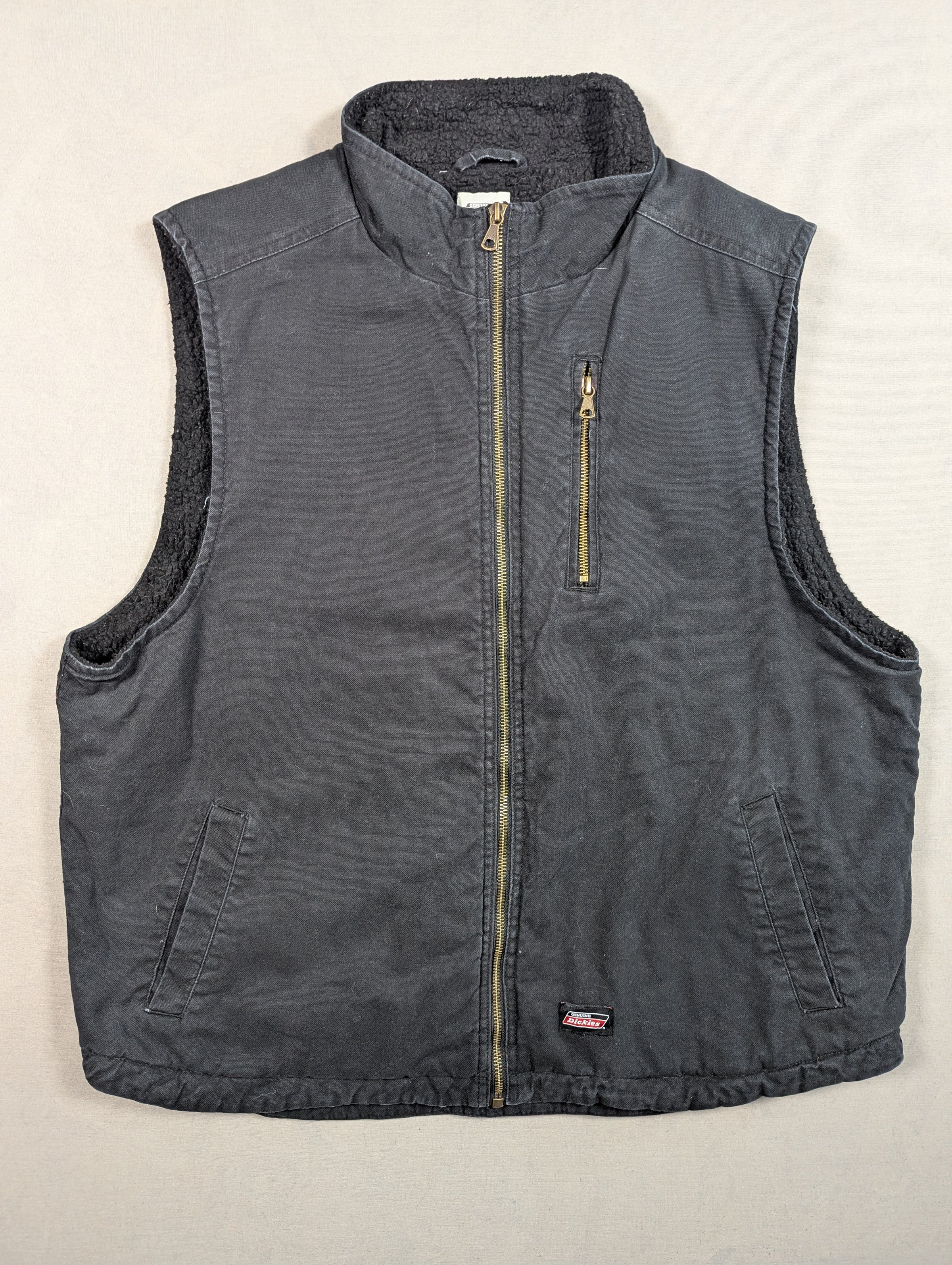 Dickies Gilet Mens Fleece Lined Size XL Colour Black