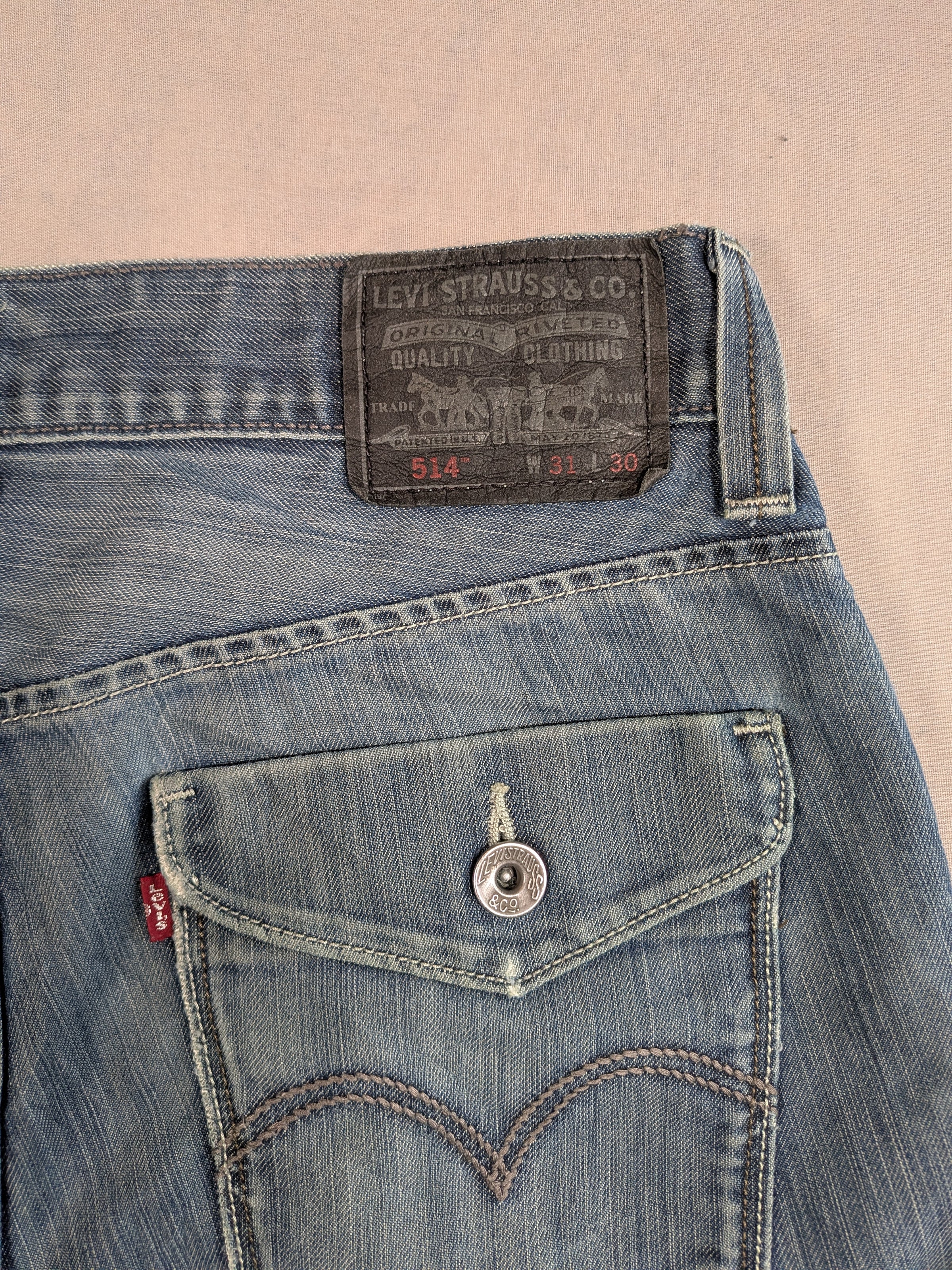 Vintage Levi's Jeans Mens Denim 514 Straight Fit Colour Blue Size W31 L30