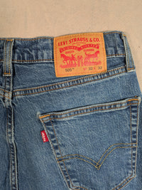 Levi's Jeans Mens Denim 505 Straight Fit Colour Blue Size W32 L32