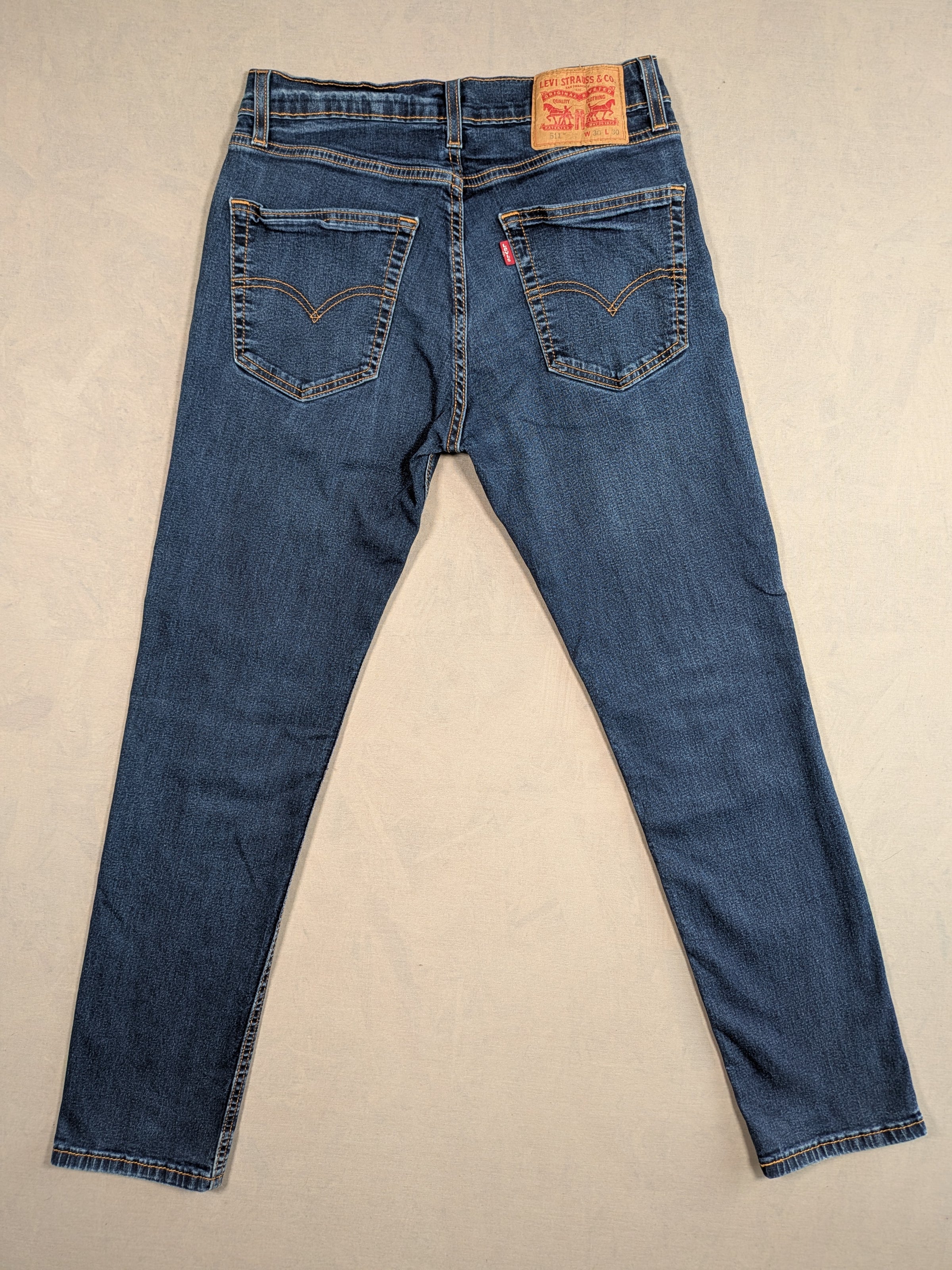 Levi's Jeans Mens Denim 511 Slim Fit Colour Blue Size W30 L30