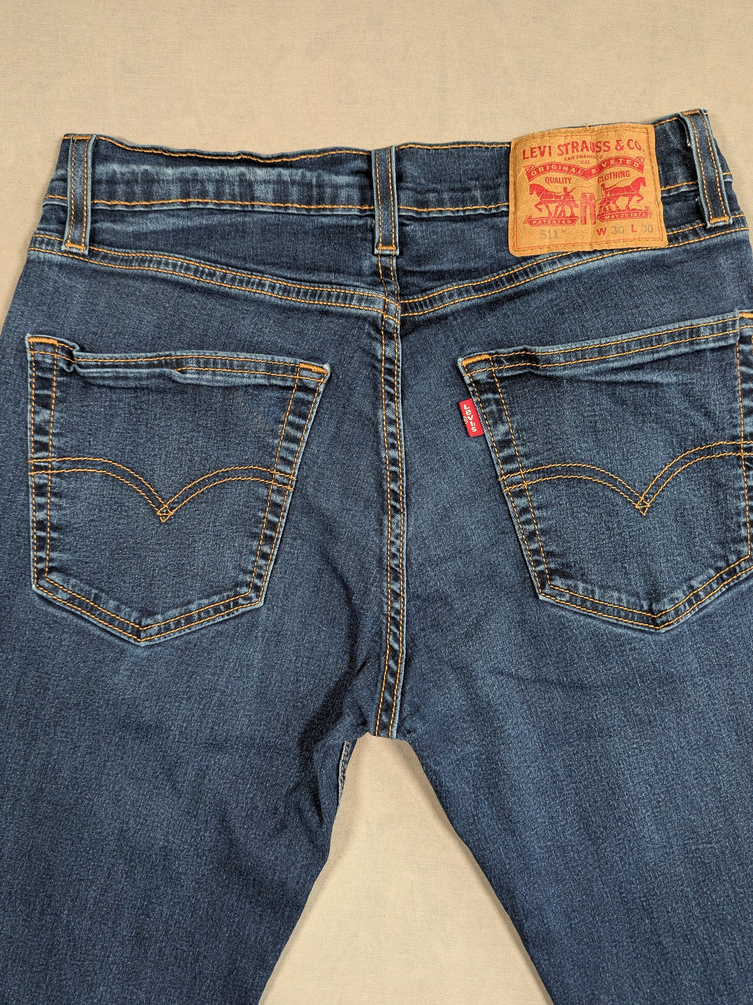 Levi's Jeans Mens Denim 511 Slim Fit Colour Blue Size W30 L30