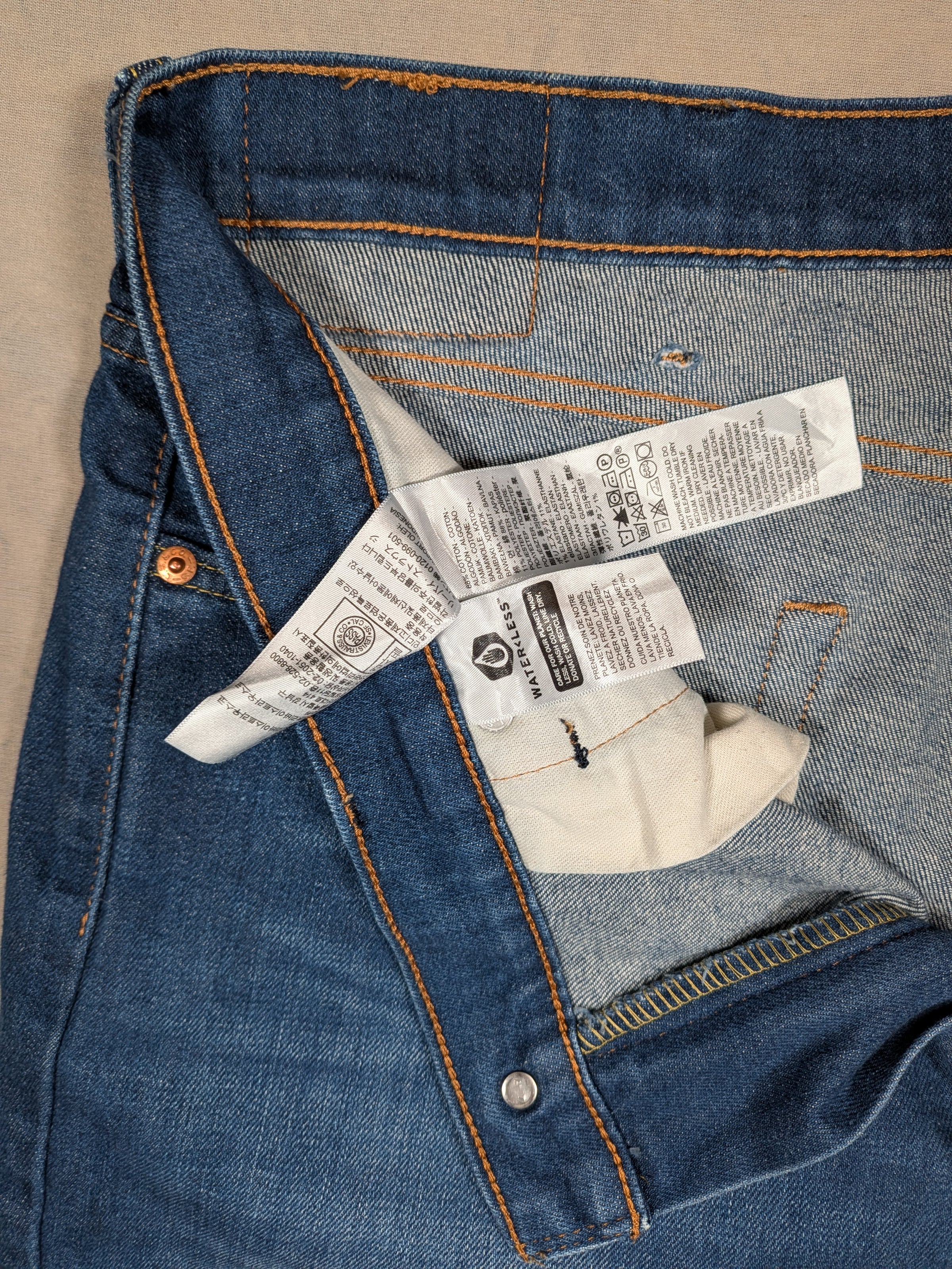 Levi's Jeans Mens Denim 514 Straight Fit Colour Blue Size W38 L30