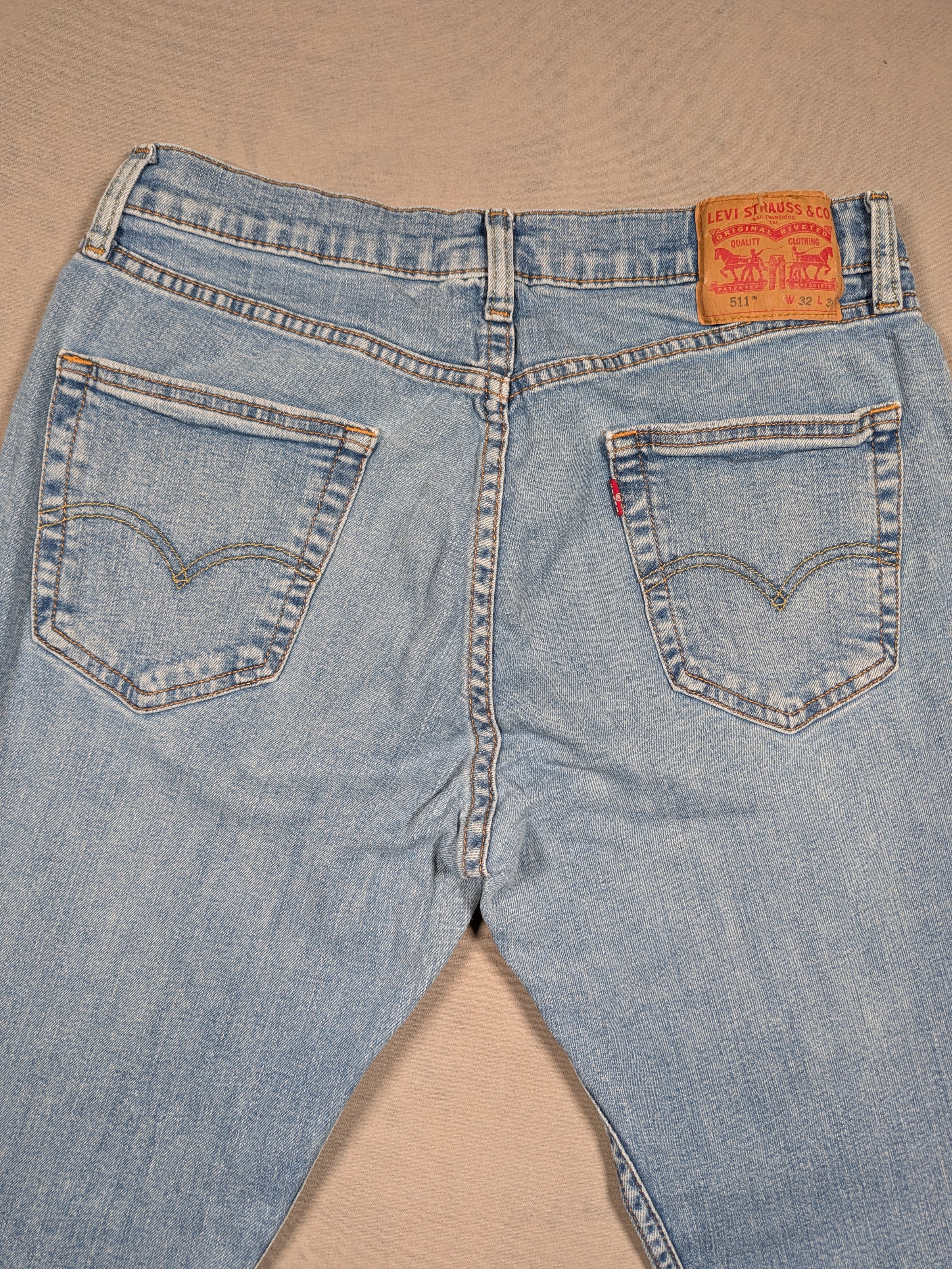 Levi's Jeans Mens Denim 511 Slim Fit Colour Blue Size W32 L30