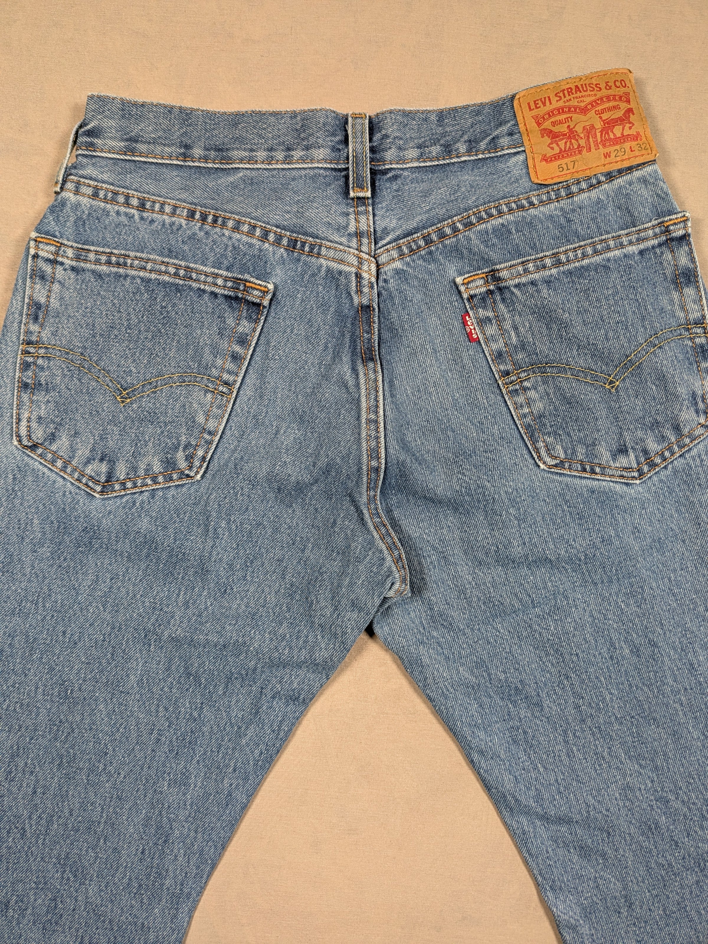 Levi's Jeans Mens Denim 517 Bootcut Fit Colour Blue Size W29 L32