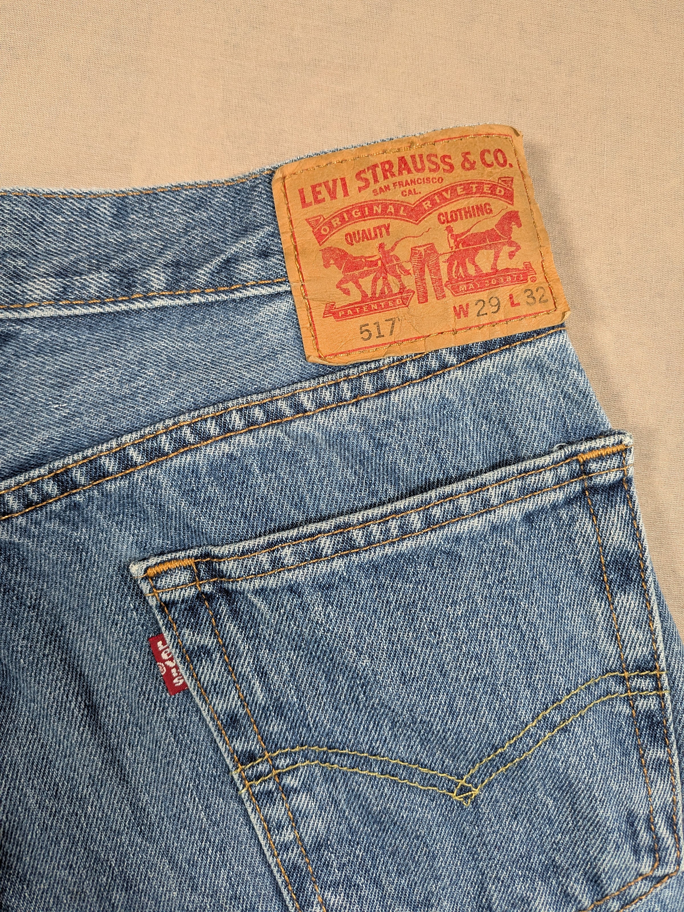 Levi's Jeans Mens Denim 517 Bootcut Fit Colour Blue Size W29 L32