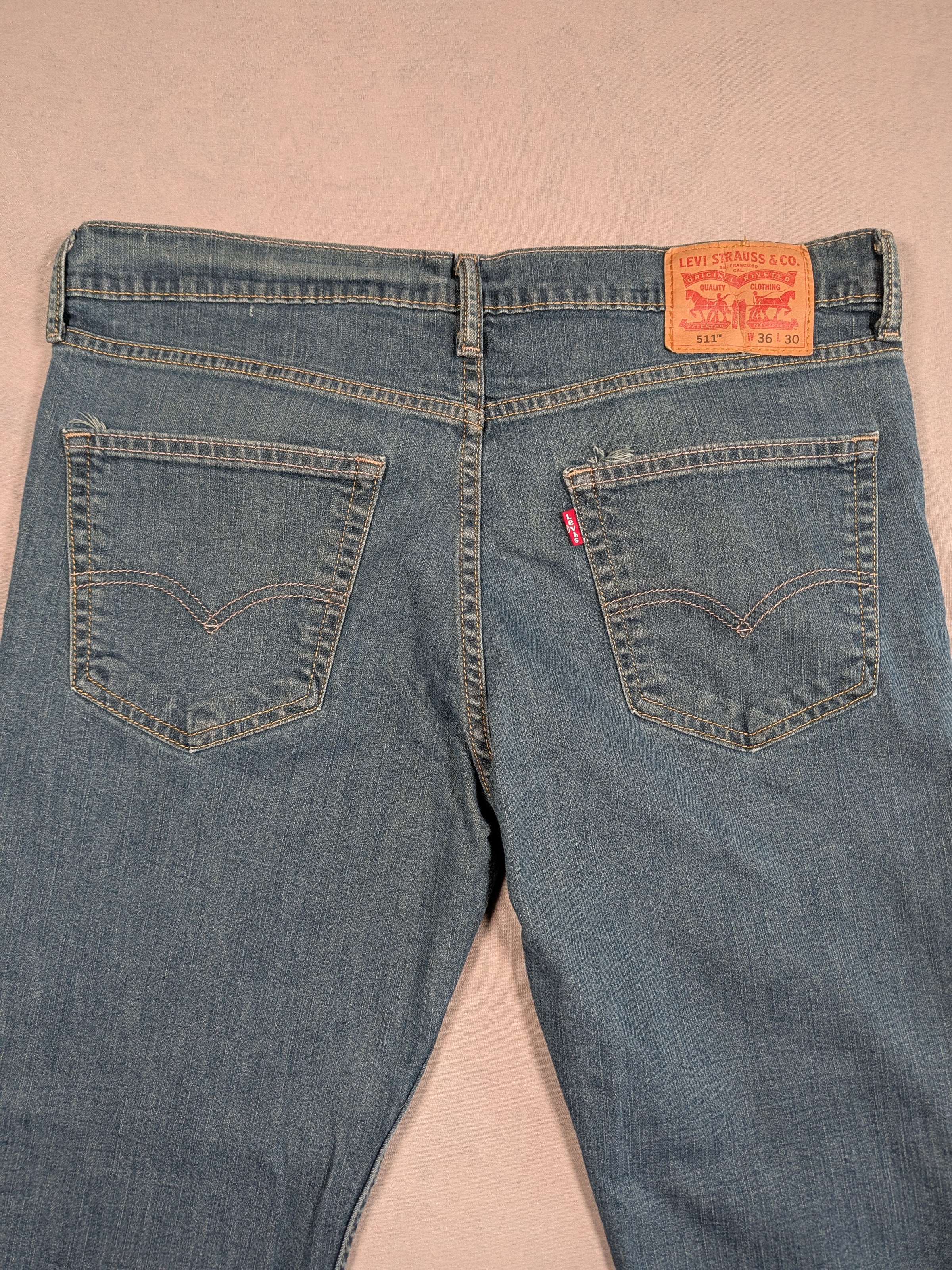 Levi's Jeans Mens Denim 511 Slim Fit Colour Blue Size W36 L30