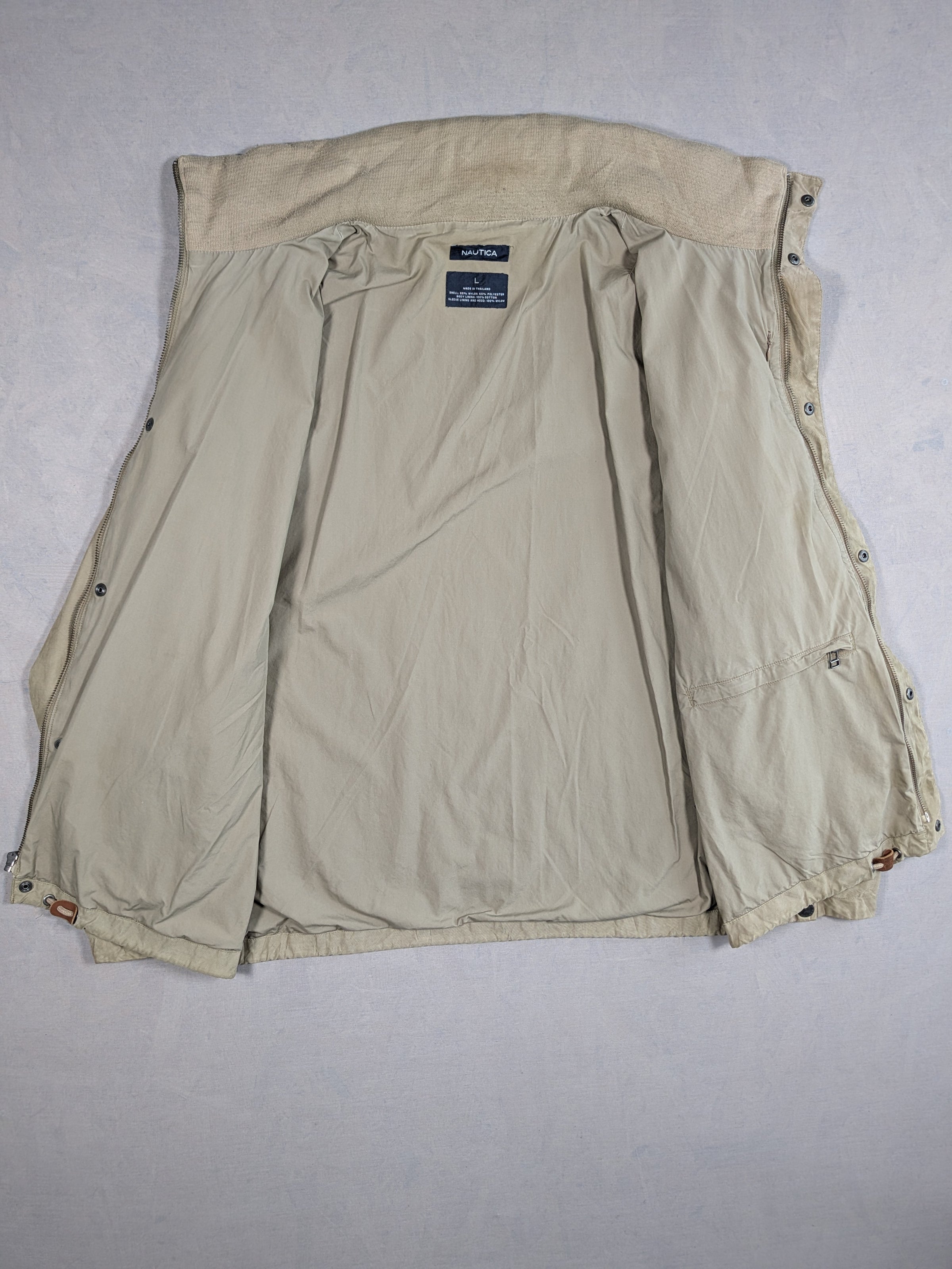 Nautica Jacket Mens Colour Beige Size L Large