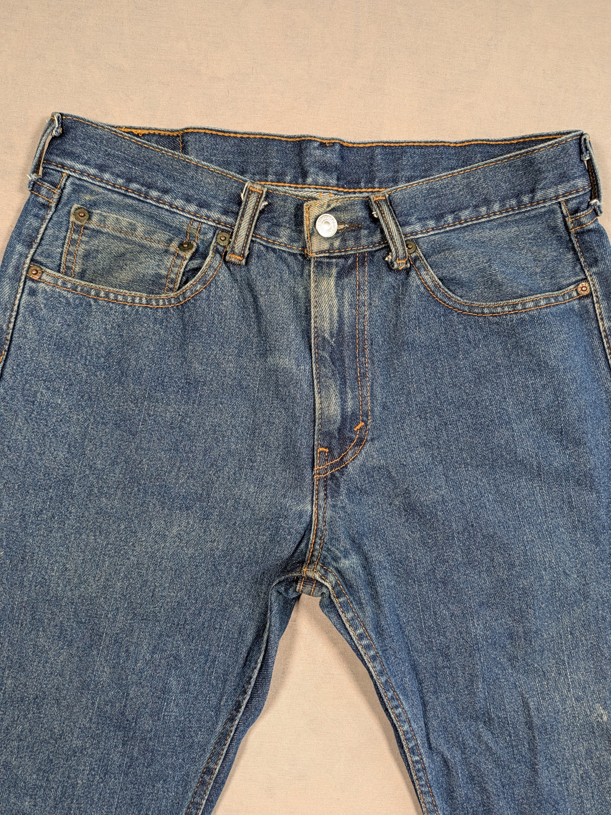 Levi's Jeans Mens Denim 505 Straight Fit Colour Blue Size W31 L30