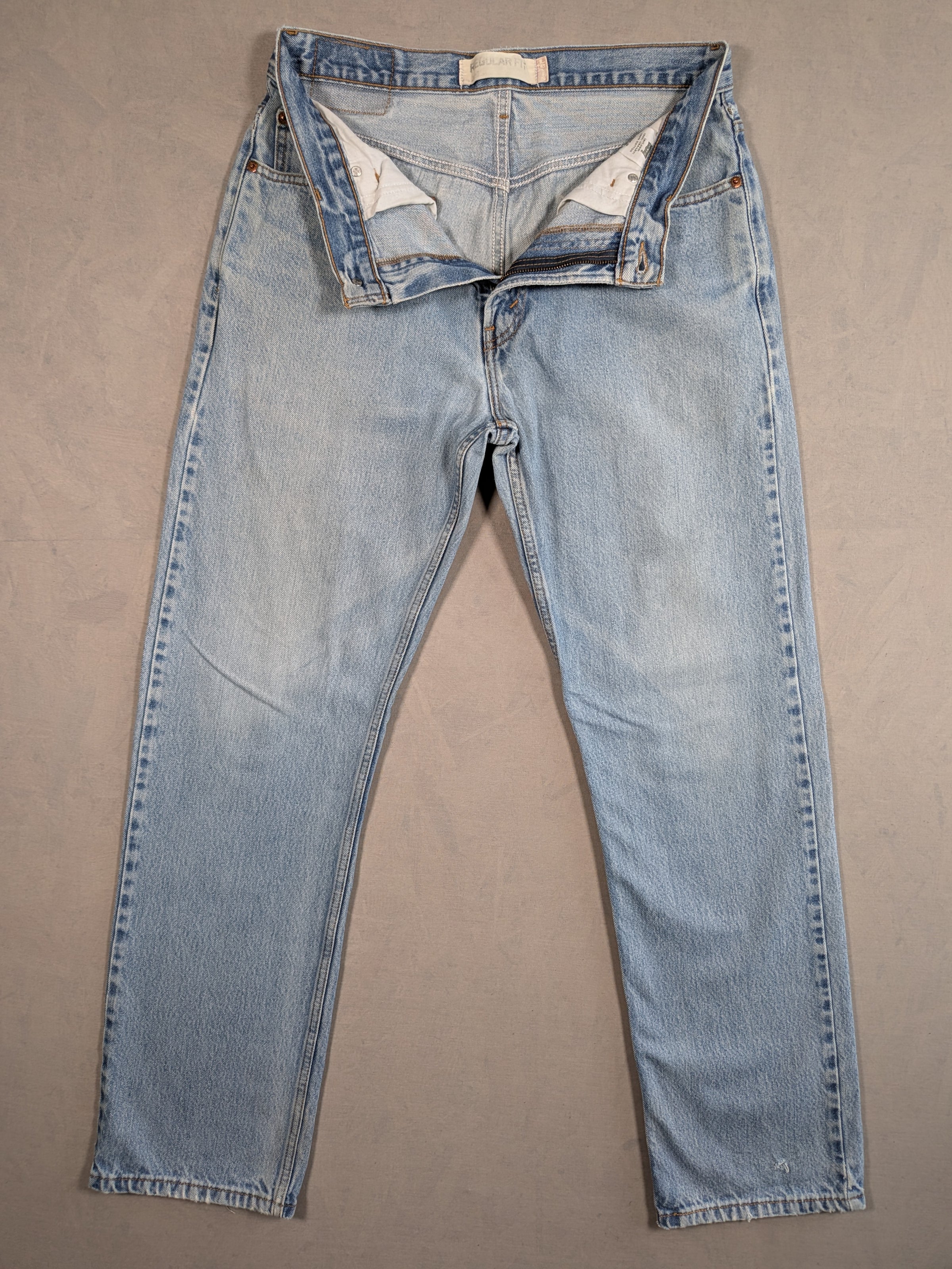 Levi's Jeans Mens Denim 505 Straight Fit Colour Blue Size W33 L34