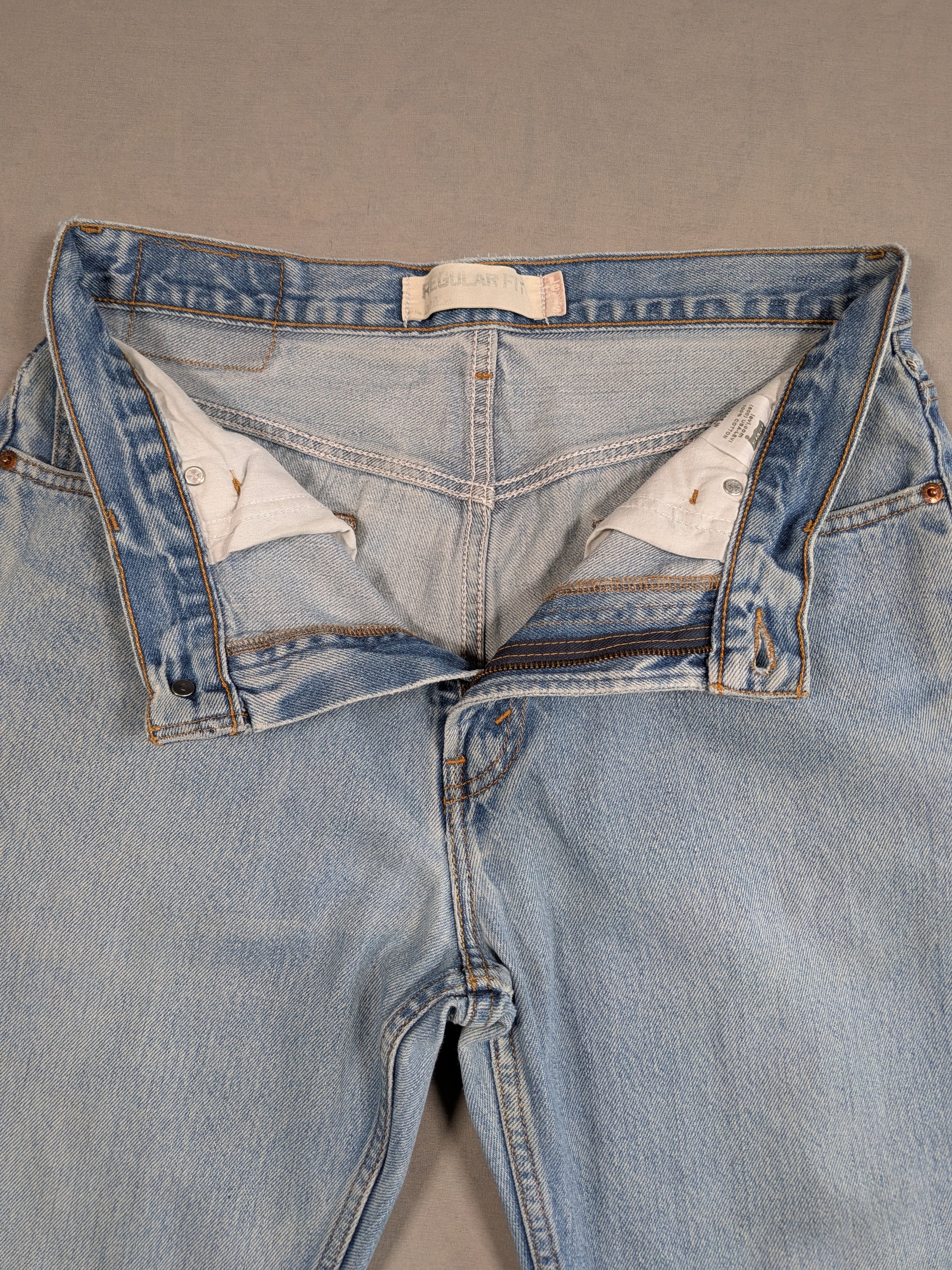 Levi's Jeans Mens Denim 505 Straight Fit Colour Blue Size W33 L34