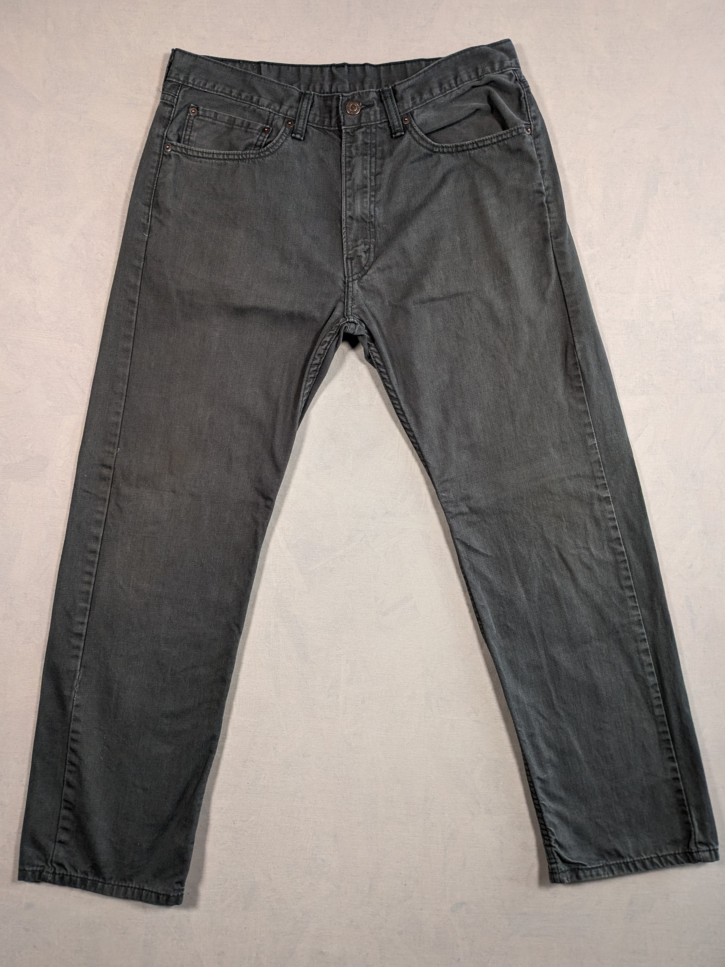 Levi's Jeans Mens Denim 505 Straight Fit Colour Grey Size W34 L30