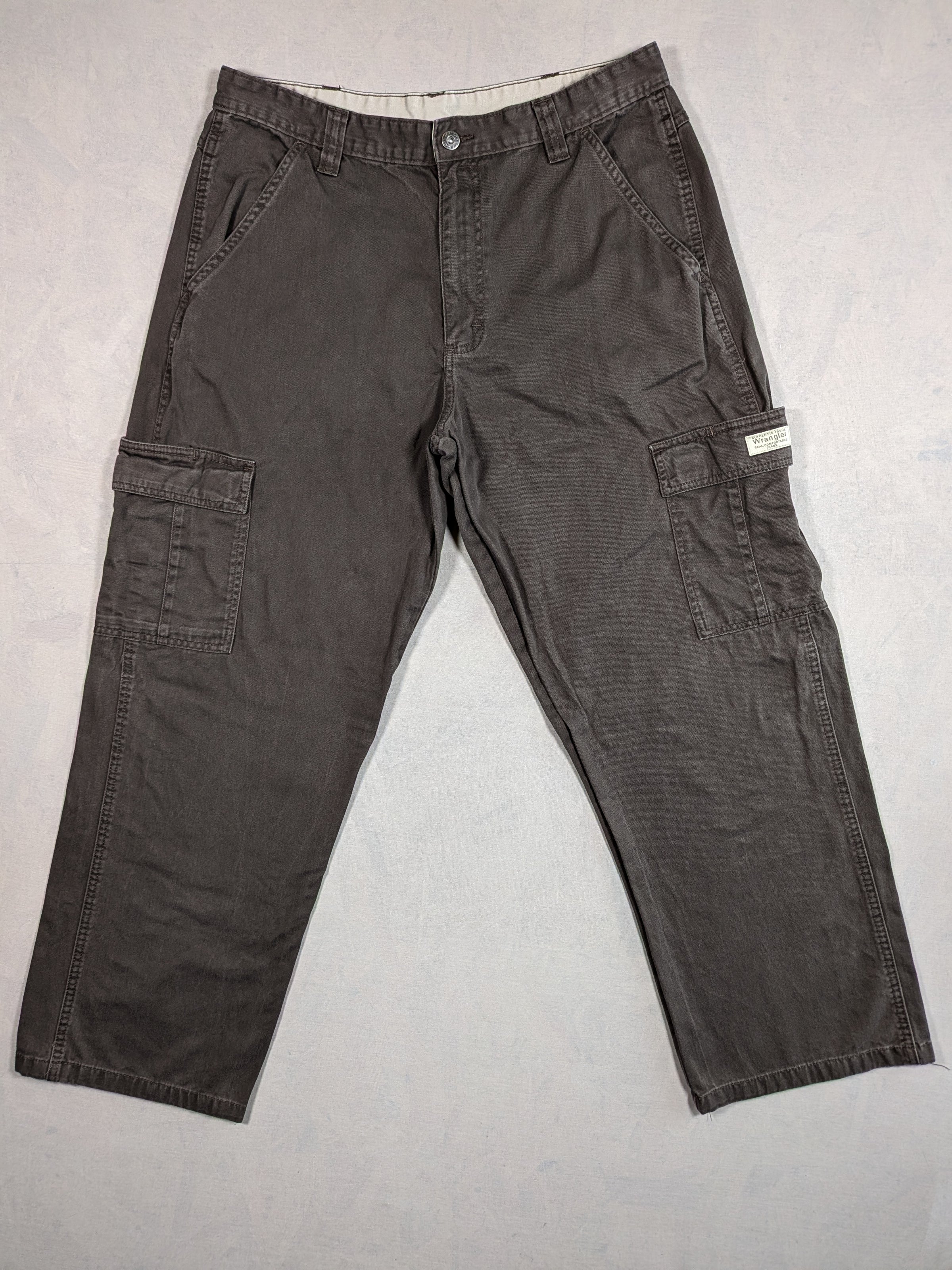 Wrangler Cargo Jeans Mens Regular Fit Colour Grey Size W34 L30